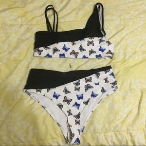 High waisted butterfly bikini